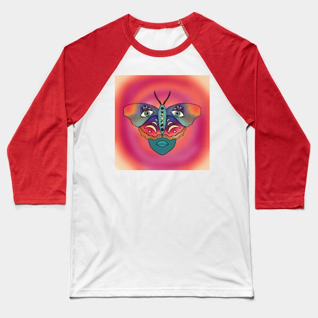 moth woman Baseball T-Shirt by Elo.elo